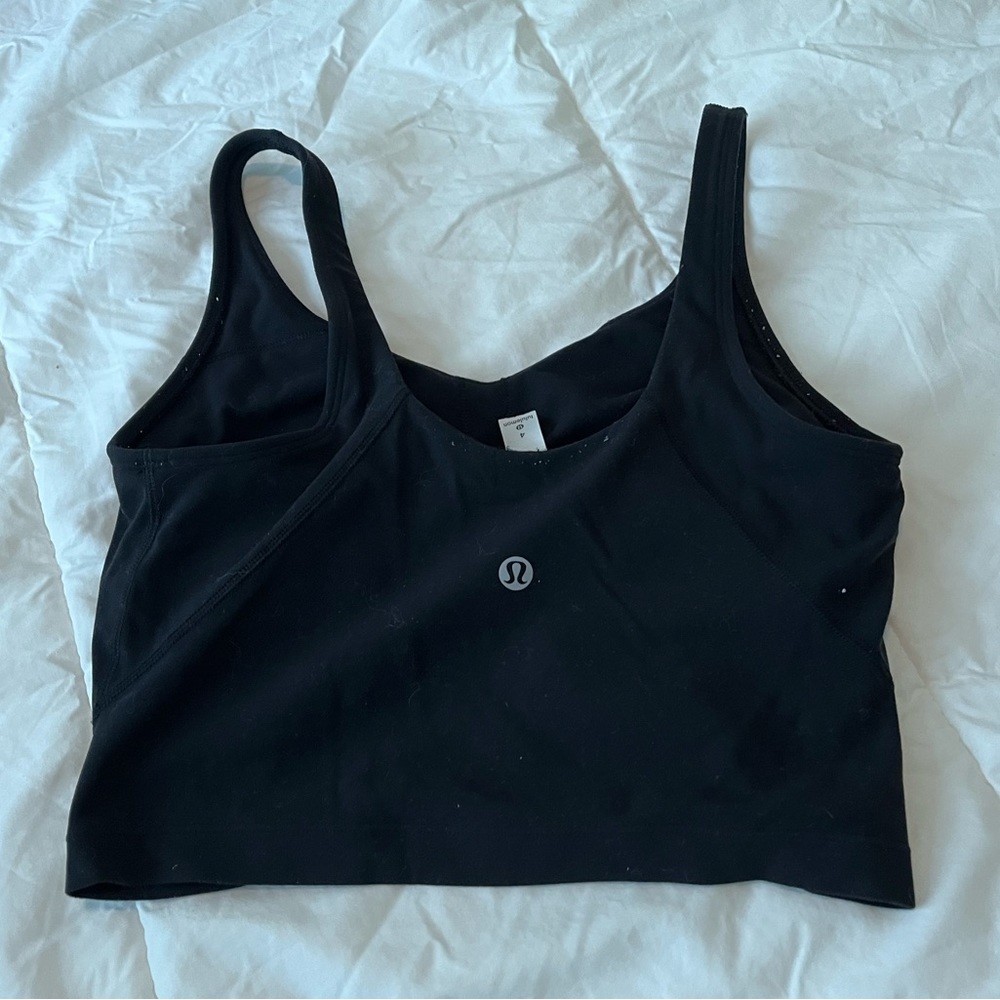 Lululemon black crop tank size 4